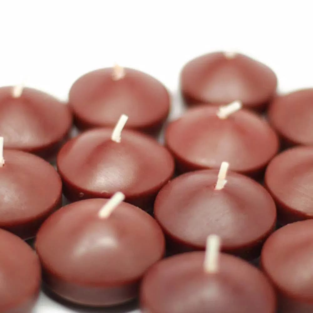 Zest Candle 1.75 in. Brown Floating Candles, 24-Pack