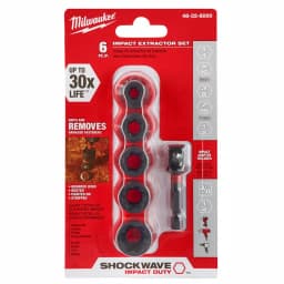 Milwaukee SHOCKWAVE Impact-Duty Extractor Set, 6-Piece with Square Socket Adapter thumbnail 1