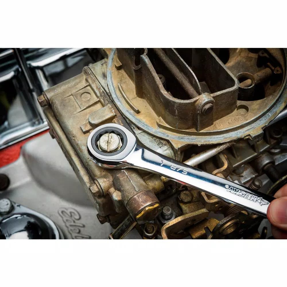 Husky 10-Piece Ratcheting Combination Wrench Set, SAE and Metric