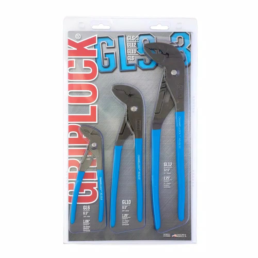 Channellock Griplock Tongue and Groove Plier Set, 3-Piece