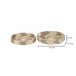 Home Decorators Collection Seagrass Wicker Round Decorative Trays, Set of 2 thumbnail 2