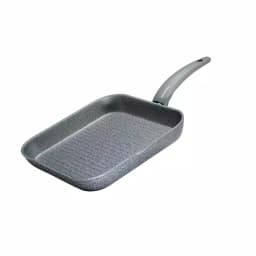 Moneta Greystone 11.5 in. Cast Aluminum Nonstick Square Grill Pan, Grey thumbnail 1