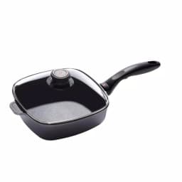 Swiss Diamond Classic Series 2.1 qt. Square Cast Aluminum Nonstick Saute Pan with Glass Lid, Gray thumbnail 1