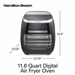 Hamilton Beach 11 Qt. Digital Air Fryer Oven with Rotisserie and Rotating Basket, Black thumbnail 2