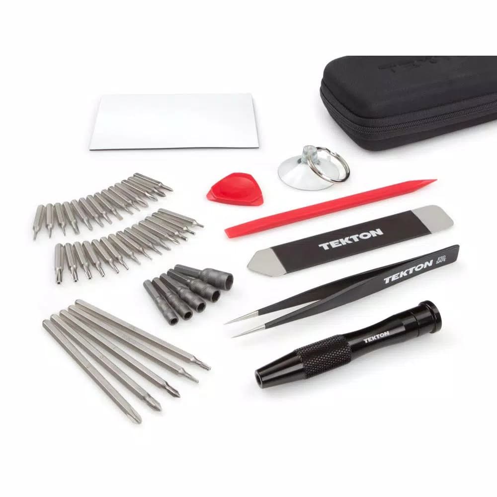TEKTON 46-Piece Precision Tech Rescue Repair Kit for Electronics, Laptops, and Mobile Devices