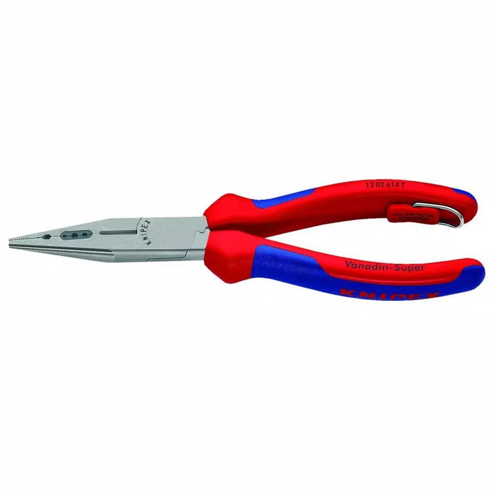 Knipex 6-in-1 Electrician Pliers with Dual-Component Comfort Grips and Tether Attachment