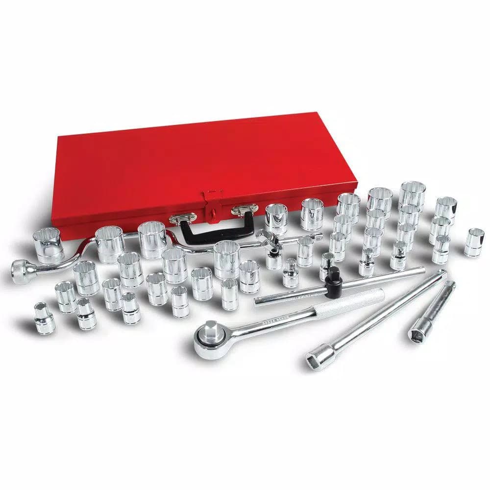 URREA 44-Piece 1/2 in. Drive 12-Point Standard & Metric Hand Socket Set