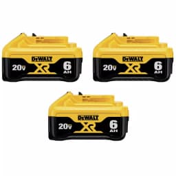 DEWALT 20V MAX XR Premium Lithium-Ion 6.0 Ah Battery Pack (3-Pack) thumbnail 1
