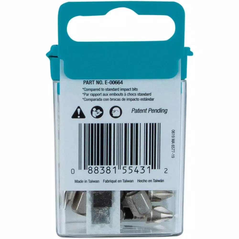 Makita ImpactXPS #2 Phillips 1 in. Insert Bits, 15-Pack