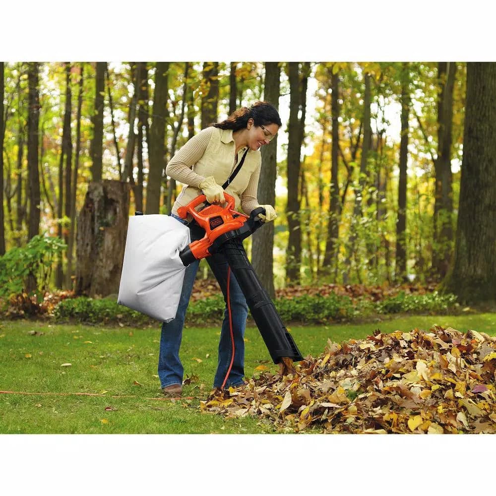 BLACK+DECKER 12-Amp Corded Electric 3-in-1 Handheld Leaf Blower, Vacuum, and Mulcher, 230 MPH, 385 CFM