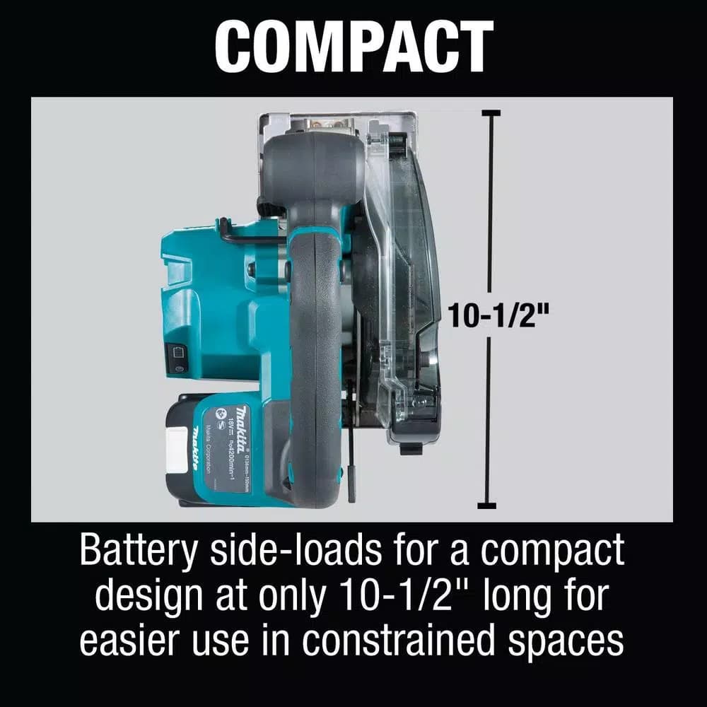 Makita 18V LXT Brushless 5-7/8" Metal Cutting Saw Kit with 5.0Ah Battery & Charger