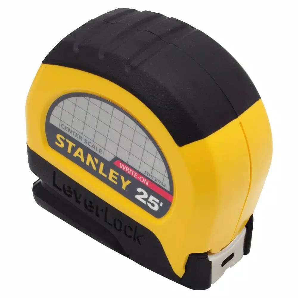 Stanley LeverLock 25 ft. x 1 in. Center Read Tape Measure