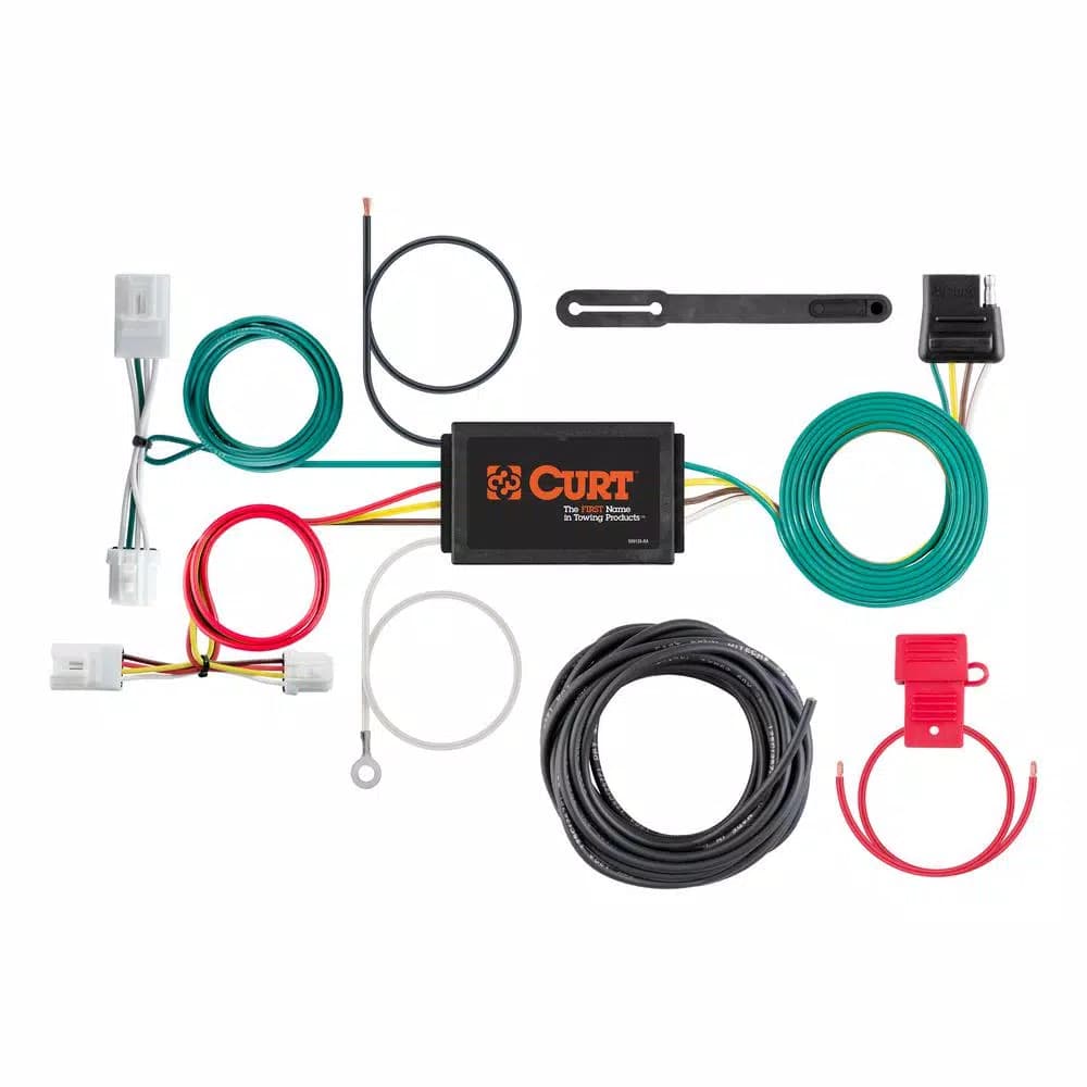 CURT Custom Vehicle-Trailer Wiring Harness, 4-Way Flat for Infiniti G25 G35 G37 Q60 & Nissan Rogue