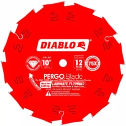 Diablo 10 in. x 12-Tooth Polycrystalline Diamond (PCD) Tipped Ultimate Flooring Saw Blade thumbnail 1