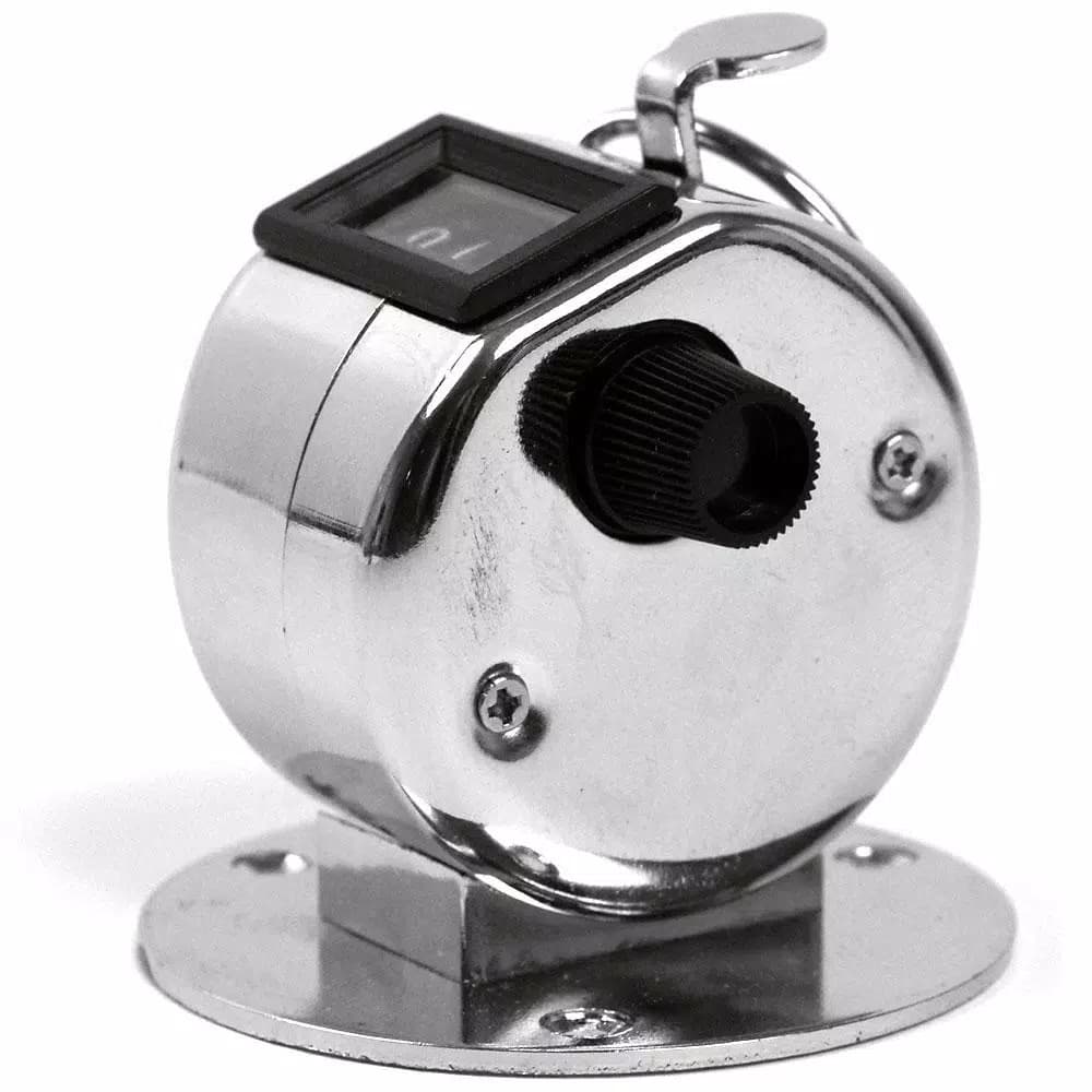 Stalwart Manual Tally Counter Clicker with Metal Casing and 4-Digit Display