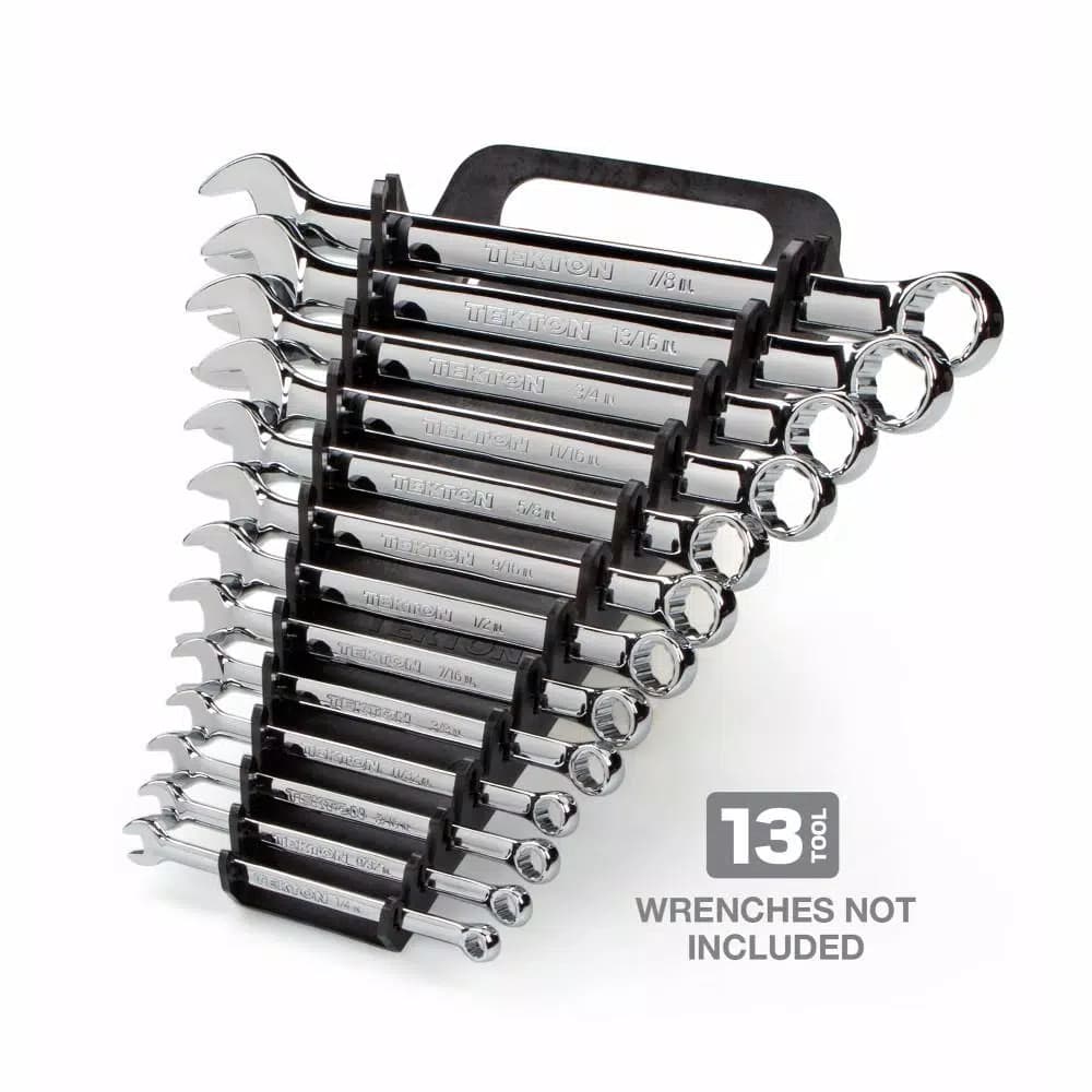TEKTON 13-Tool Store-and-Go Wrench Rack Keeper, Black