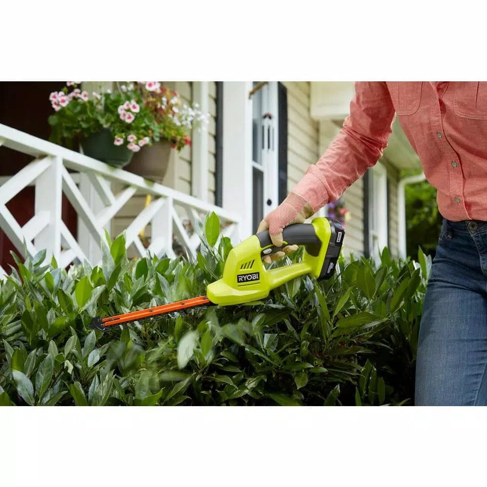 RYOBI 18V ONE+ Cordless Grass Shear and Shrubber Trimmer, Tool Only