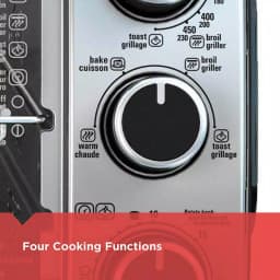 BLACK+DECKER 6-Slice Convection Toaster Oven with Bake, Broil, and Toast Functions - Black thumbnail 2