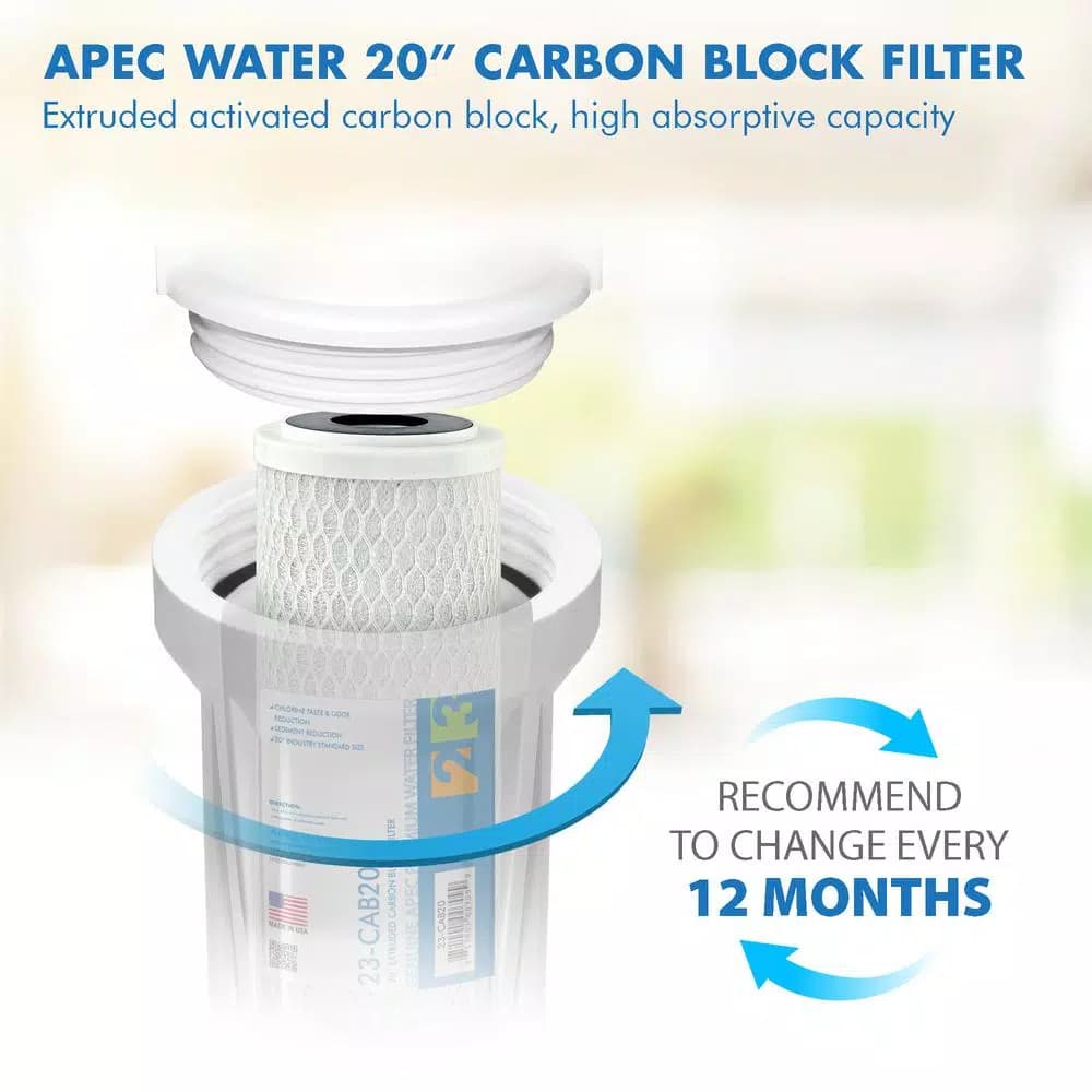 APEC Water Systems 20 in. x 2.5 in. High Capacity Extruded Carbon Pre-Filter