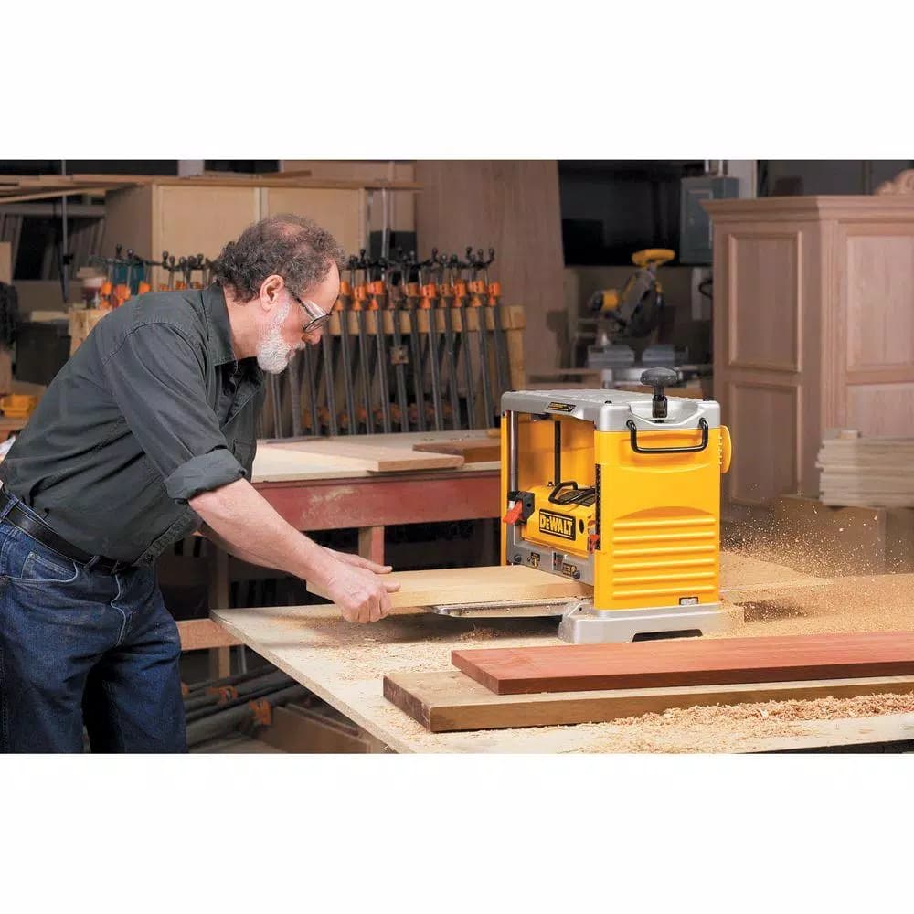 DEWALT 12-1/2 in. Portable Thickness Planer, 15 Amp, 3-Knife Cutter Head