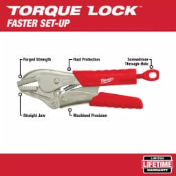 Milwaukee 7 in. TORQUE LOCK Straight Jaw Locking Pliers with Grip thumbnail 2
