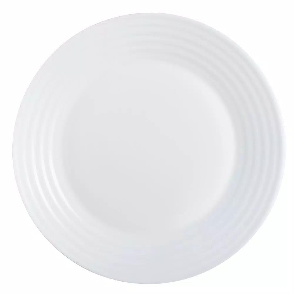 Luminarc Harena White 10.5" Dinner Plate Set, 6-Piece Opal Glass