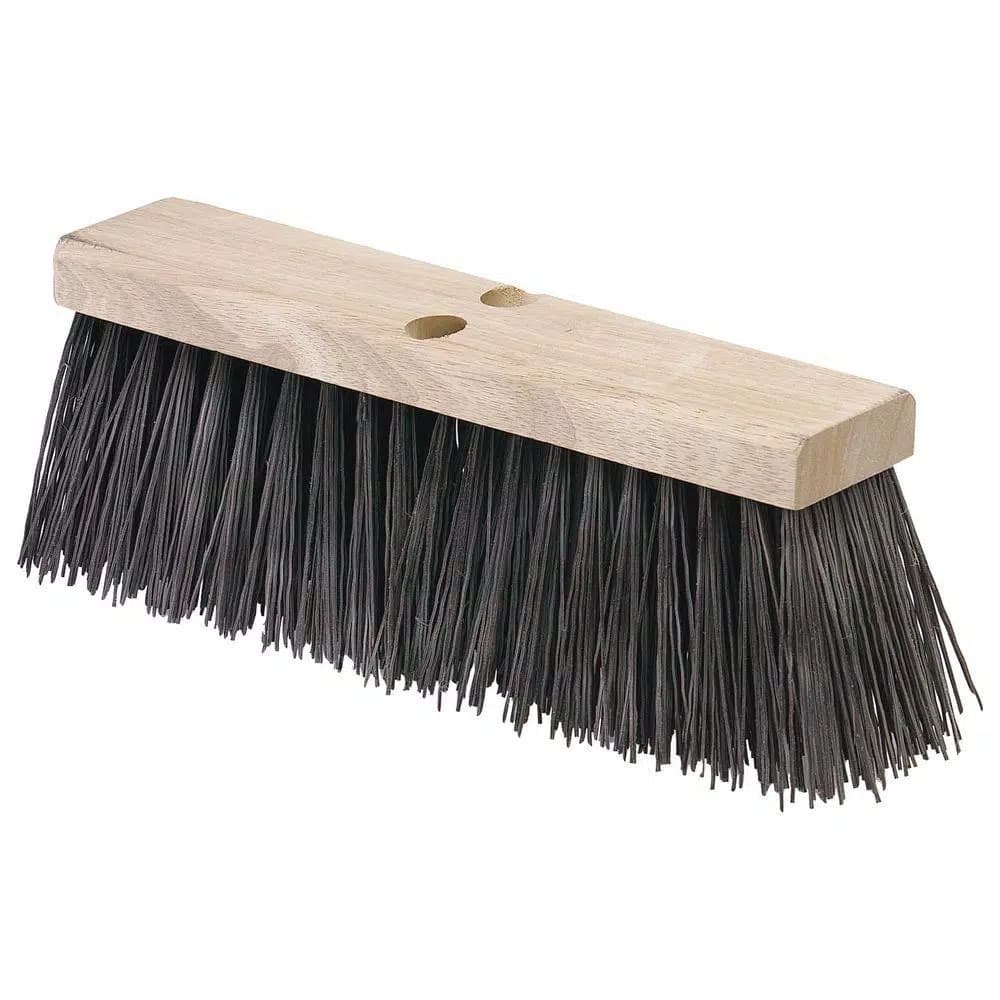 Carlisle 18 in. Extra Stiff Polypropylene Street Broom Head, Brown (6-Case Pack)