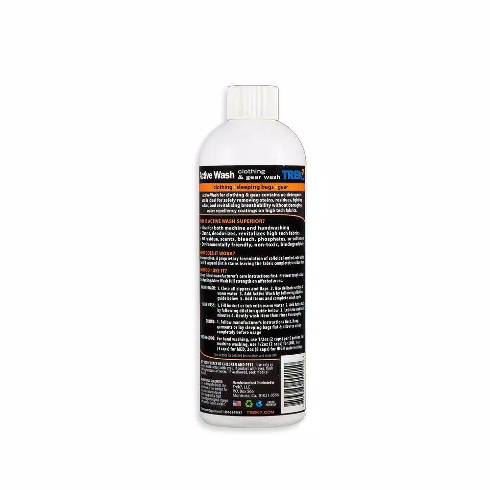 Trek7 Active Wash 16 oz. Fabric Cleaner for High-Tech Clothing and Gear