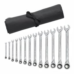 GEARWRENCH 13-Piece X-Large Ratcheting Combination Wrench Set with Roll, SAE thumbnail 1
