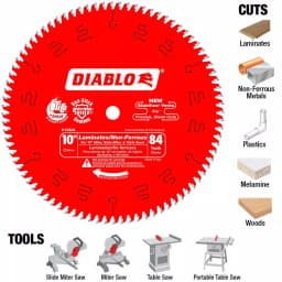 Diablo 10 in. x 84-Tooth Non-Ferrous Metal & Laminate Carbide Circular Saw Blade thumbnail 5