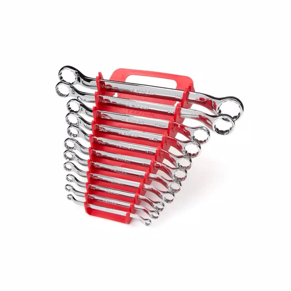 TEKTON 11-Piece Metric 45° Offset Box End Wrench Set, 6-32 mm