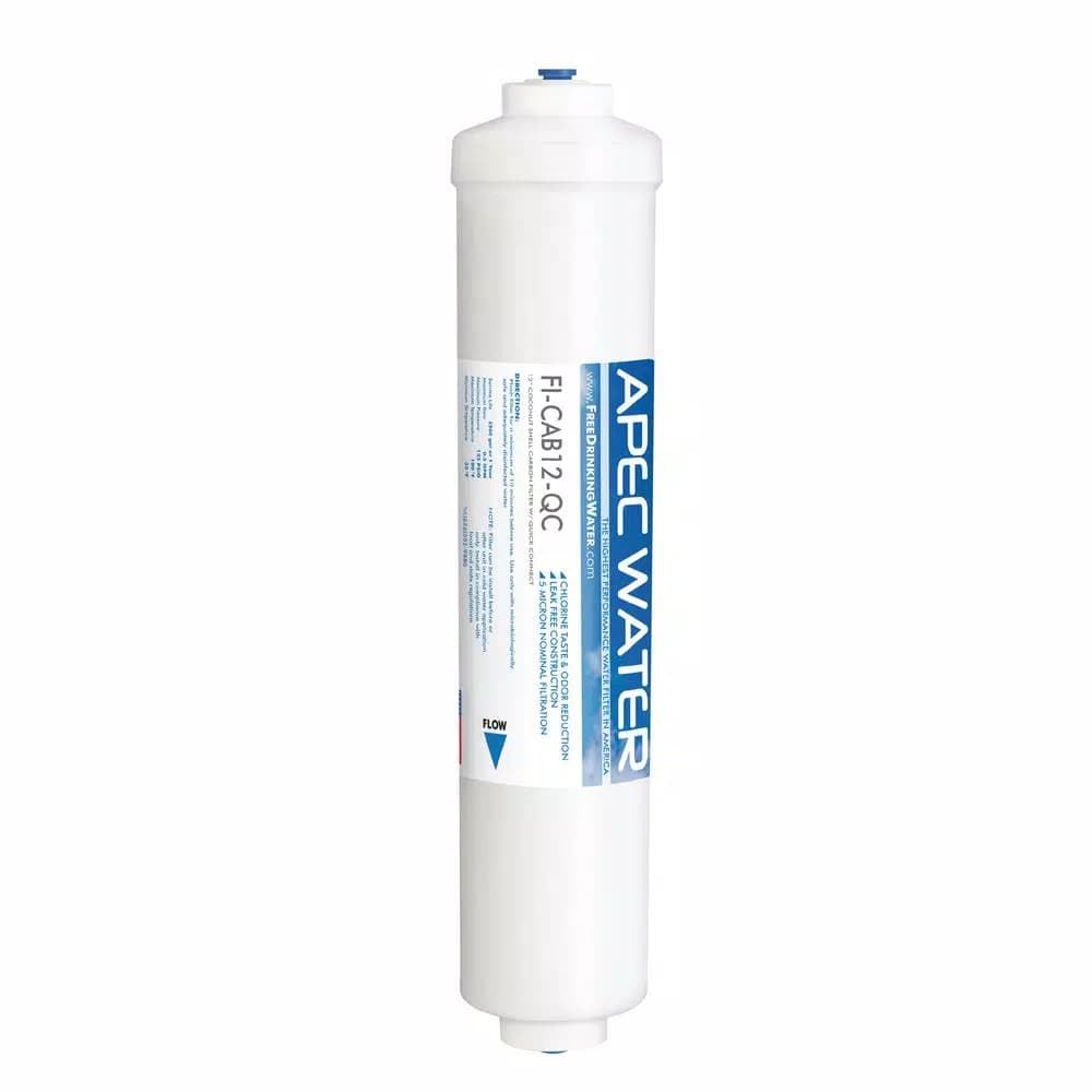 APEC Water Systems 12 in. Commercial Grade Inline Carbon Post-Filter, 3/8 in. Output for APEC Light Commercial RO Systems