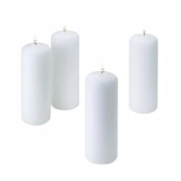 Light In The Dark White Unscented Paraffin Pillar Candles, 2 in. x 6 in. (Set of 4) thumbnail 1