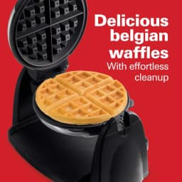 Hamilton Beach Flip Belgian Waffle Maker, Stainless Steel, 800W thumbnail 5
