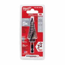 Milwaukee SHOCKWAVE Impact Duty #8 Titanium Step Bit, 1/8 in. - 1 in. thumbnail 4