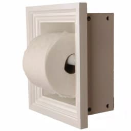 Unbranded Newton Recessed Toilet Paper Holder, 3-Roll Melbourne Frame, Solid Pine, White thumbnail 1