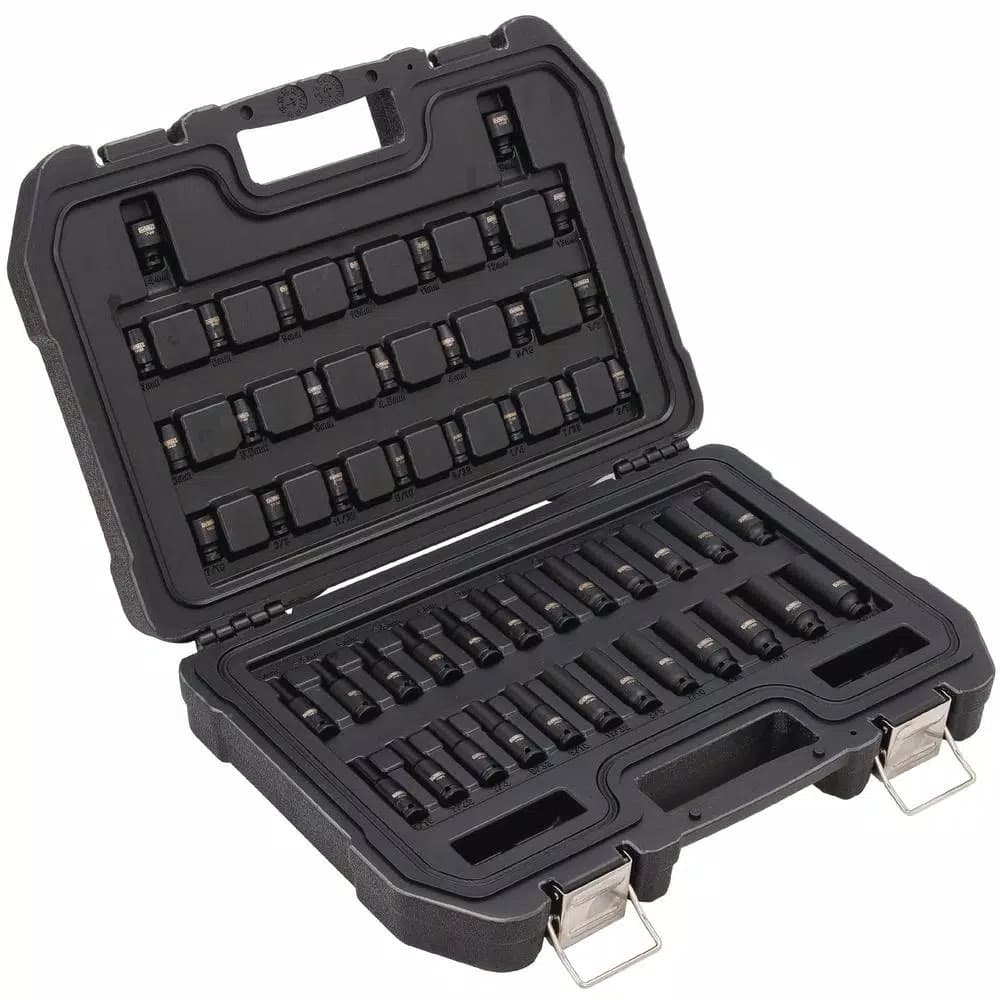 DEWALT 48-Piece 1/4 in. Drive Metric and SAE Impact Socket Set with DirectTorque Technology
