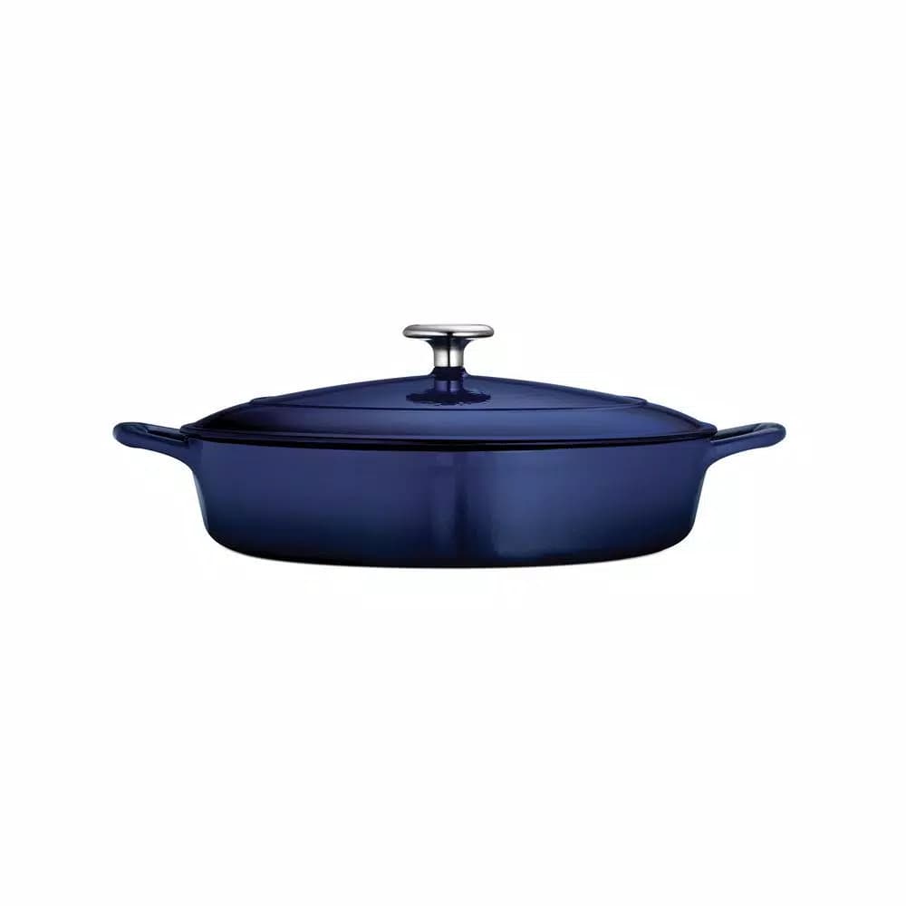 Tramontina Gourmet 4 Qt. Enameled Cast Iron Braising Pan with Lid