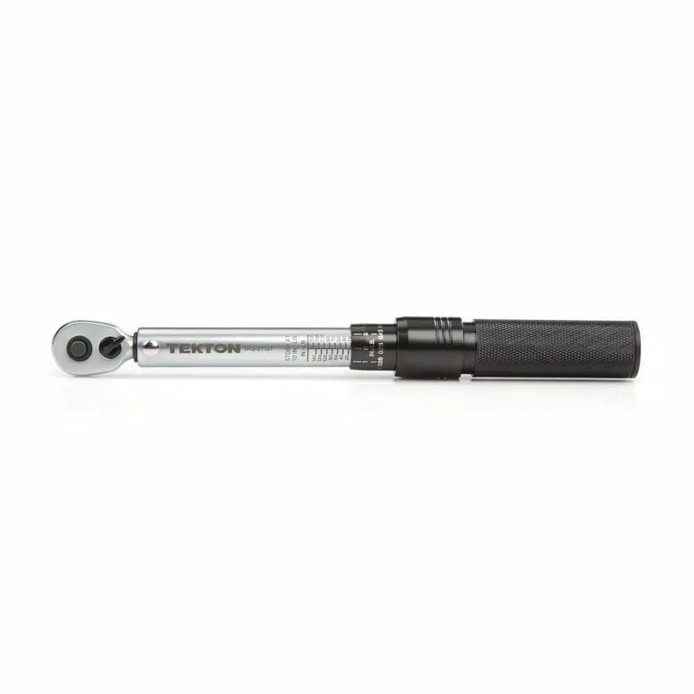 TEKTON 1/4 in. Drive Dual-Direction Click Torque Wrench, 10-150 in./lb.