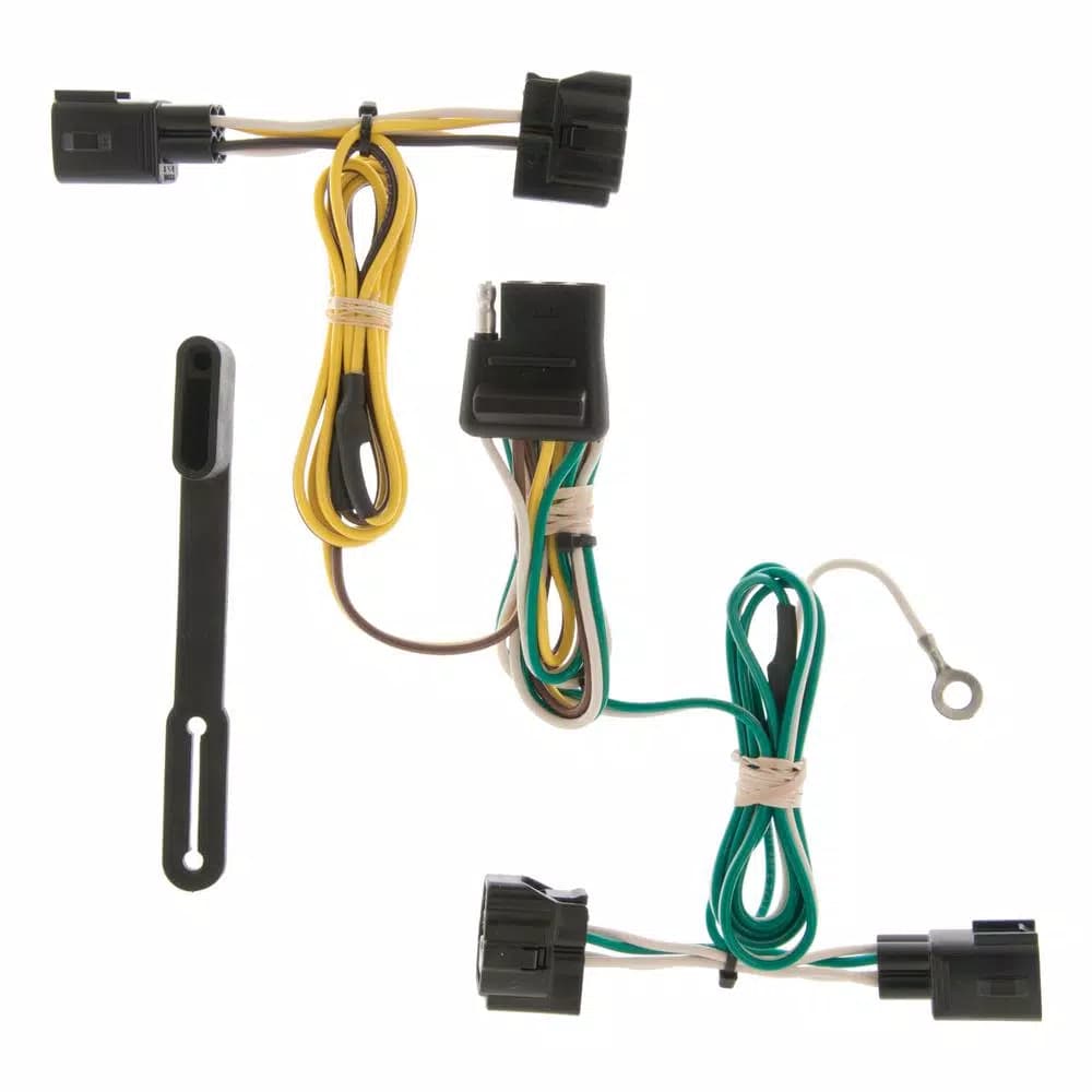 CURT Custom Vehicle-Trailer Wiring Harness for Jeep Wrangler TJ, 4-Way Flat Output T-Connector