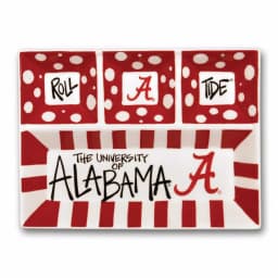 Magnolia Lane Alabama NCAA Officially Licensed 4-Section Ceramic Tailgating Serving Platter thumbnail 1