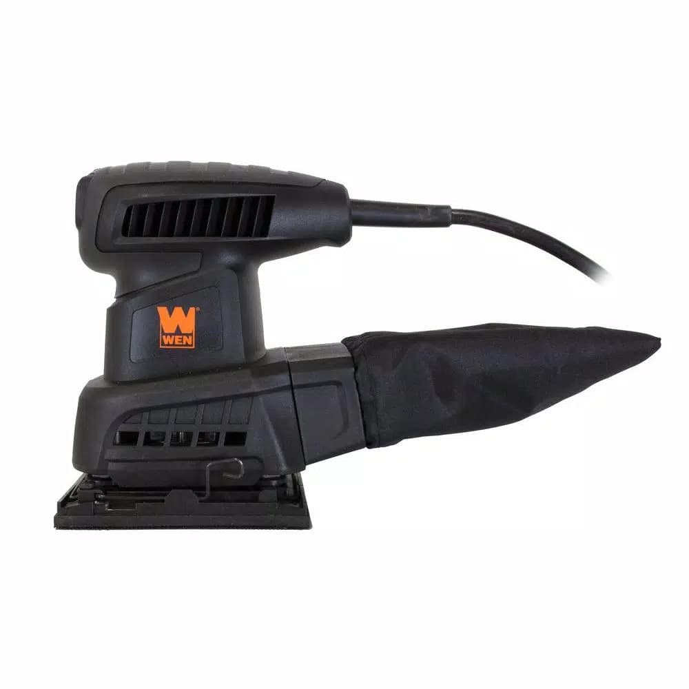 WEN 1/4 Sheet Orbital Palm Sander, 2 Amp, 15,000 OPM