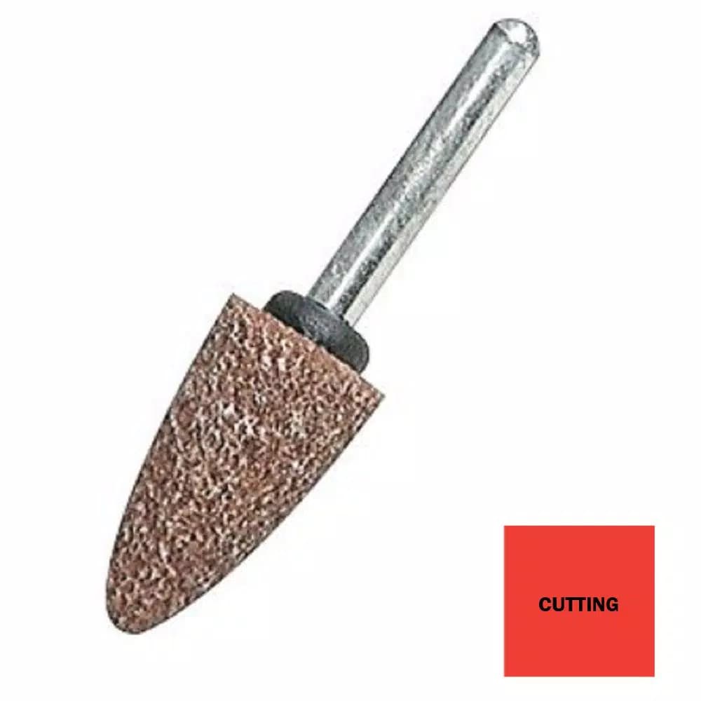 Dremel 3/8 in. Aluminum Oxide Arch Shaped Grinding Stone for Rotary Tools, 1/8 in. Shank