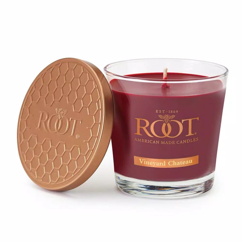 ROOT CANDLES Veriglass Vineyard Chateau Scented Soy Wax Jar Candle - Garnet