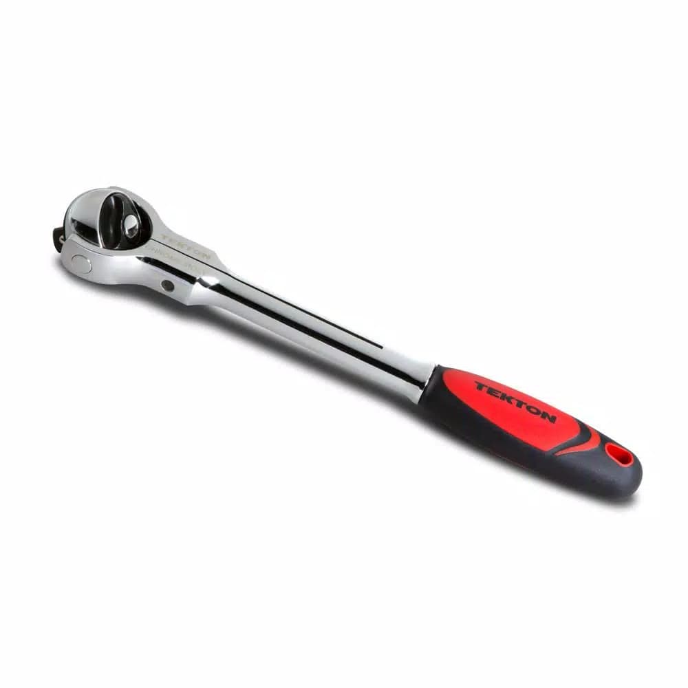 TEKTON 3/8 in. Drive 9 in. Swivel Head Ratchet, 72-Tooth