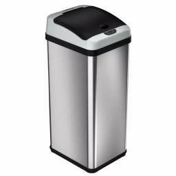 Halo 13 Gallon Platinum Extra-Wide Stainless Steel Automatic Sensor Trash Can thumbnail 1