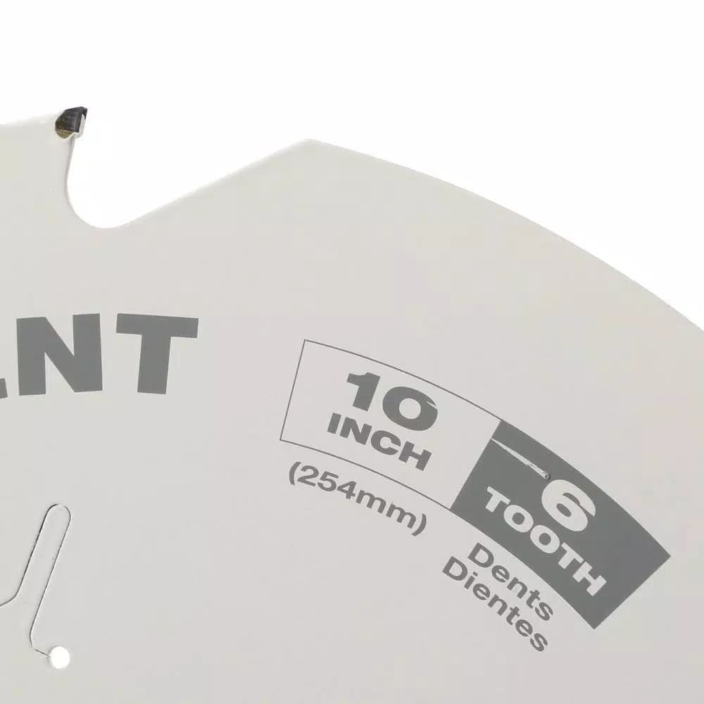 Milwaukee 10 in. 6-Tooth PCD Tipped Fiber Cement Circular Saw Blade