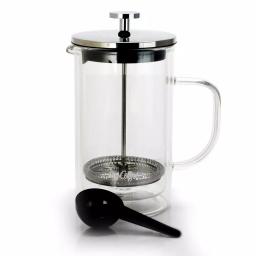 Mr. Coffee Hyland 20 oz French Press Coffee Maker with Scoop, Clear Glass thumbnail 1