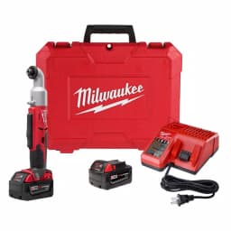 Milwaukee M18 18V Cordless 1/4 in. Hex 2-Speed Right Angle Impact Driver Kit with (2) 3.0 Ah Batteries, Charger & Case thumbnail 1