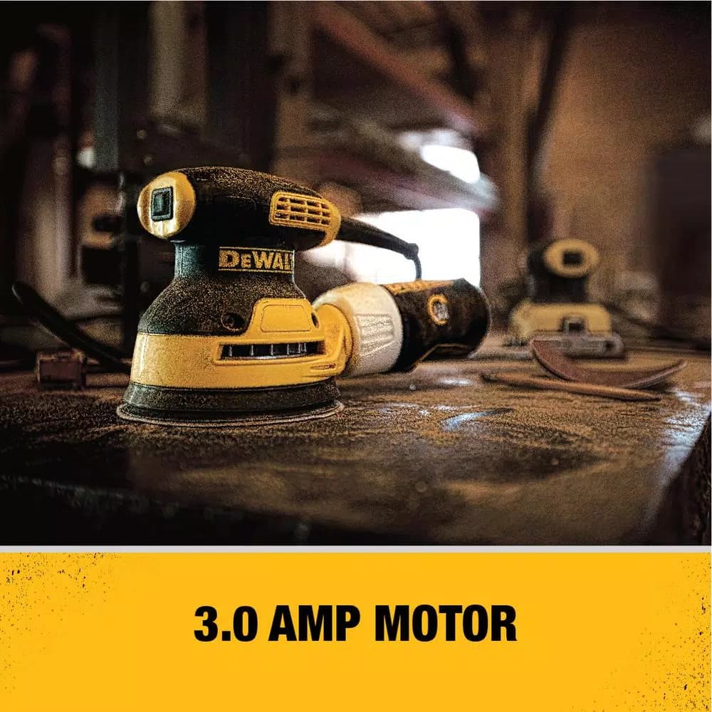 DEWALT DWE6421K 3 Amp Corded 5 in. Random Orbital Hook and Loop Sander